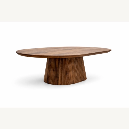 Marmoholz Montemerano Legno – Stolik Kawowy Owalny | Brązowy Mango | 120 x 70 cm